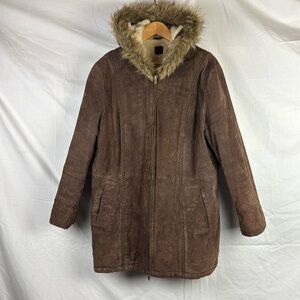 Wilson’s Leather 3/4 length women’s suede full zip winter jacket coat size XXL